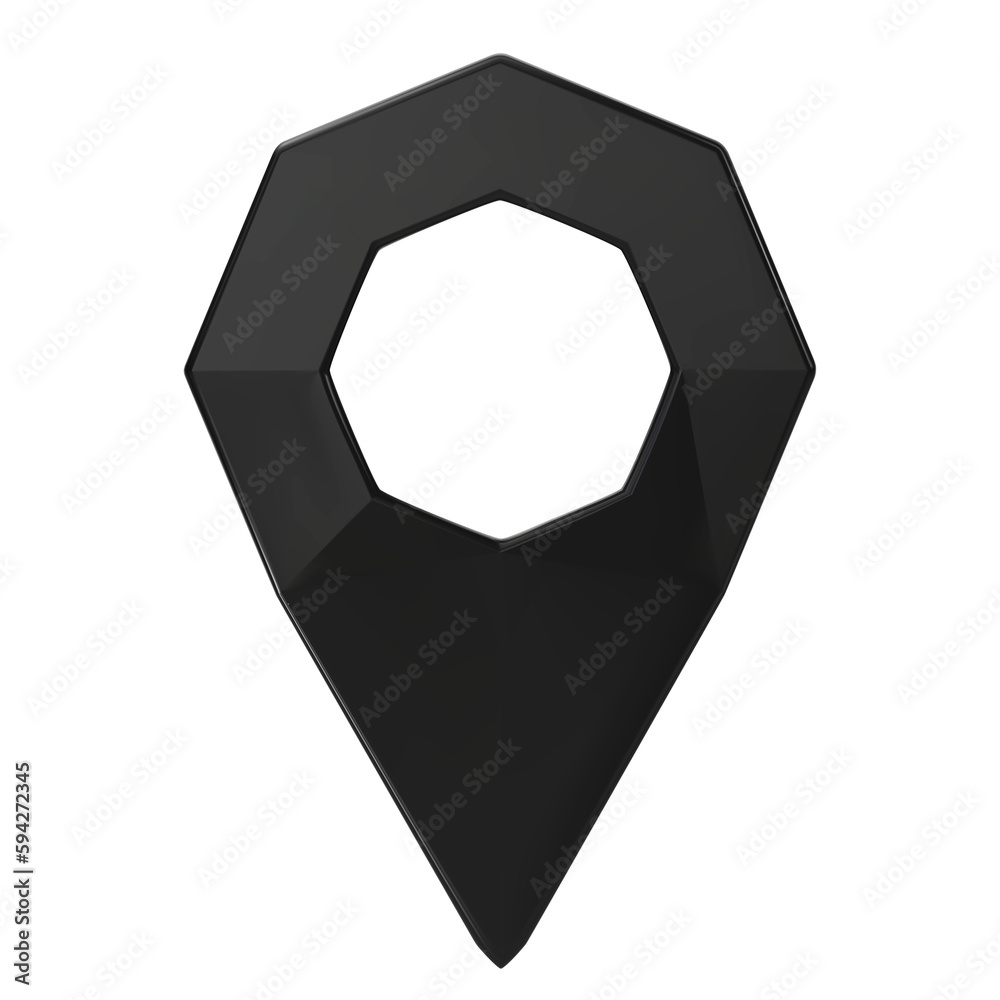 Map pointer isolated on background. Black location pin or navigation ...