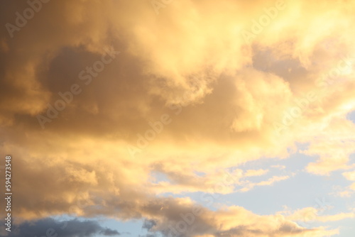 A Bright Orange Yellow Sky around Sunset Time