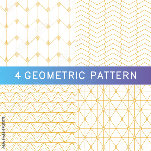 Set of Geometric seamless patterns. Abstract geometric hexagonal graphic design print 3d cubes pattern. Seamless geometric cubes pattern. 