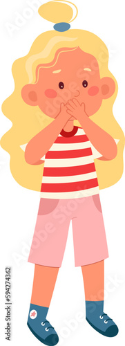 Girl Closes Her Mouth
