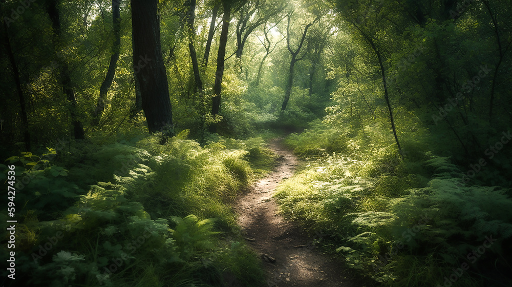 Obraz premium Waldlandschaft KI