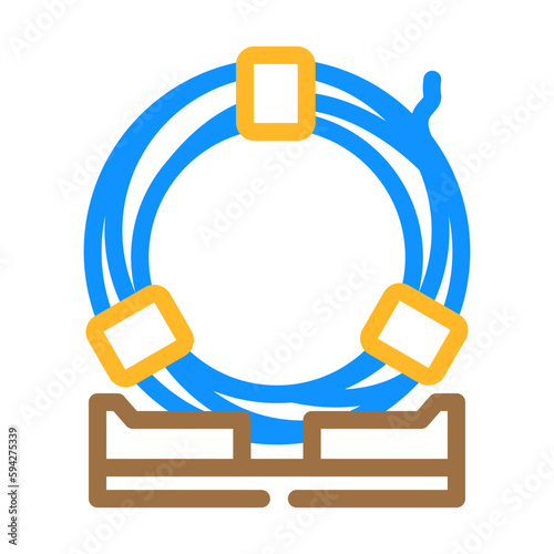 wire steel production color icon vector illustration