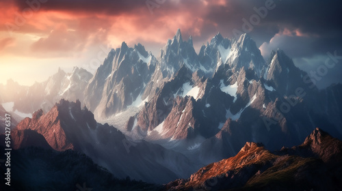 Die Schönheit der Bergspitzen KI © KNOPP VISION