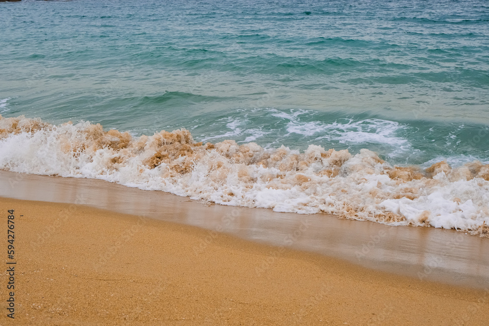 waves on the sandy beach