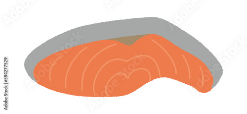 鮭の切り身のベクターイラスト