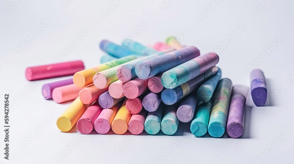 Colorful chalk pastel rainbow unicorn color vivid