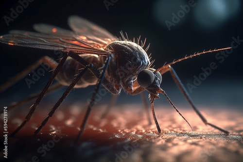 extreme close up of a mosquito © nicolagiordano