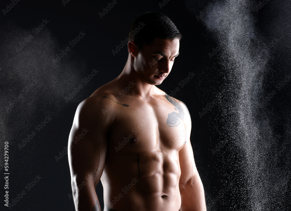 I did the ab challenge and it definitely worked. an athletic young man posing shirtless against a dark background. I did the ab challenge and it definitely worked. an athletic young man posing shirtless against a dark background.