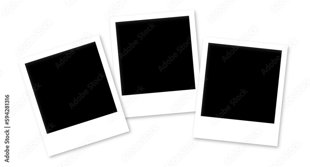 Isolated Polaroid Frames on Transparent Background Isolated Polaroid Frames on Transparent Background