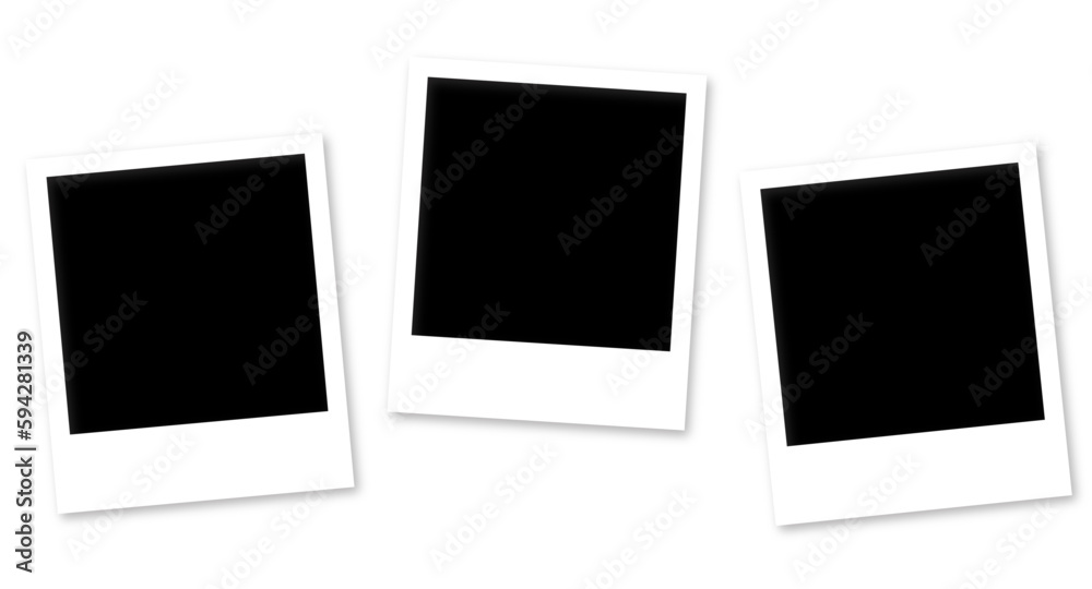 Isolated Polaroid Frames on Transparent Background Isolated Polaroid Frames on Transparent Background