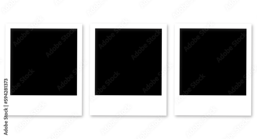 Isolated Polaroid Frames on Transparent Background Isolated Polaroid Frames on Transparent Background