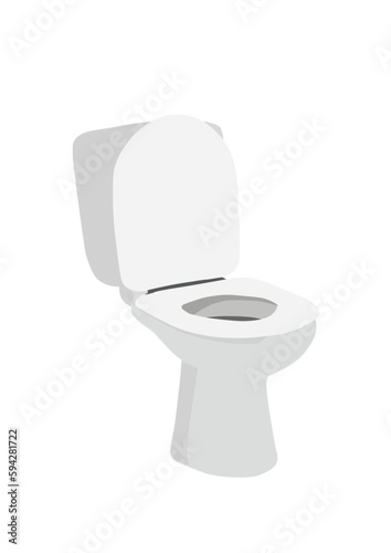 toilet bowl isolated on white