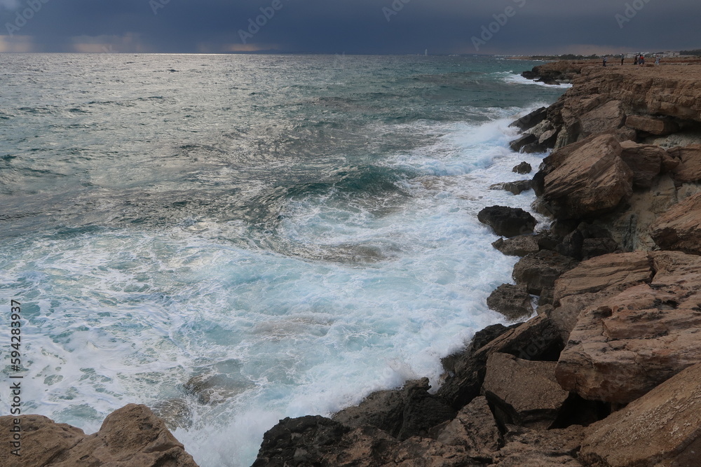 Beautiful rocky coast of Cyprus Beautiful rocky coast of Cyprus