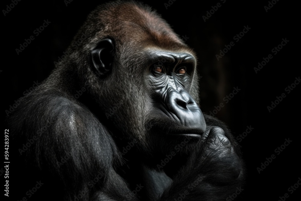 SilverBack male gorilla in the forest