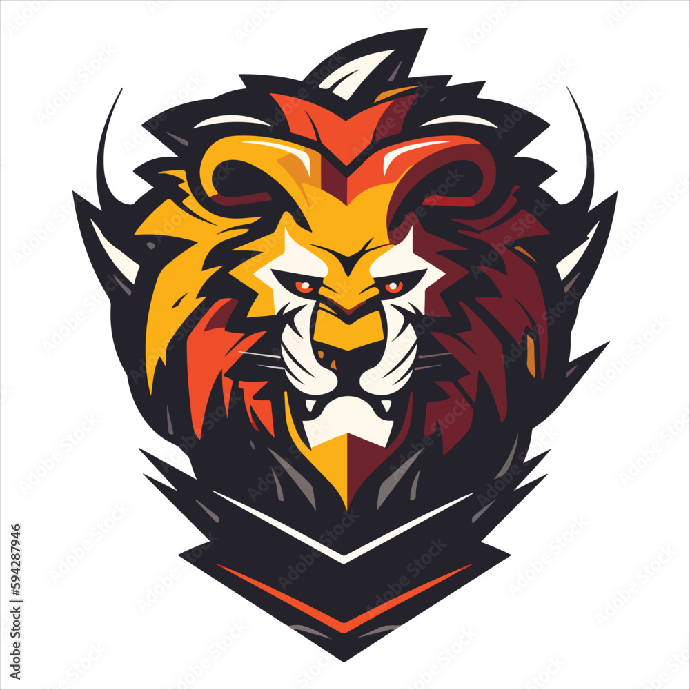 Lion Head Cool Logo Mascot Esports Vector Design Template Lion Head Cool Logo Mascot Esports Vector Design Template