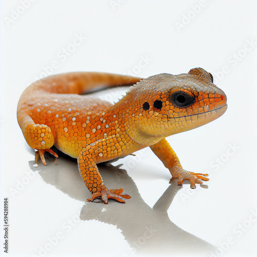 Newt isolated against a white backdrop