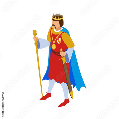 Isometric King Illustration