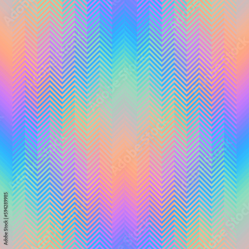 Abstract seamless geometric ornament pattern. Diagonal gradient background. Vector image.