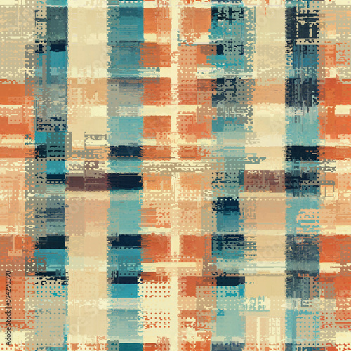 Obraz na plátne Vector image with imitation of grunge datamoshing texture.