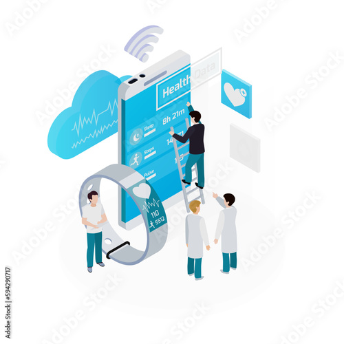 Telemedicine Isometric Concept