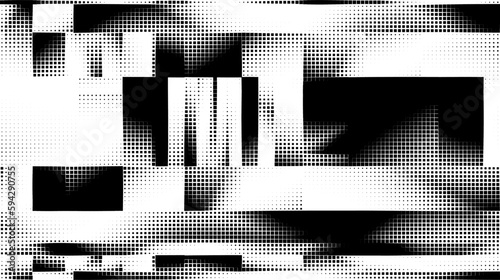 Wallpaper Mural Monochrome gradient halftone dots background. Vector illustration. Small squares Torontodigital.ca