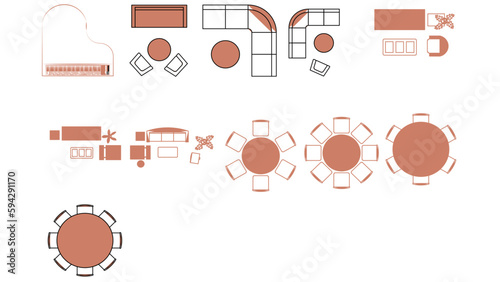 Vector illustration icon chair and table tool graphic