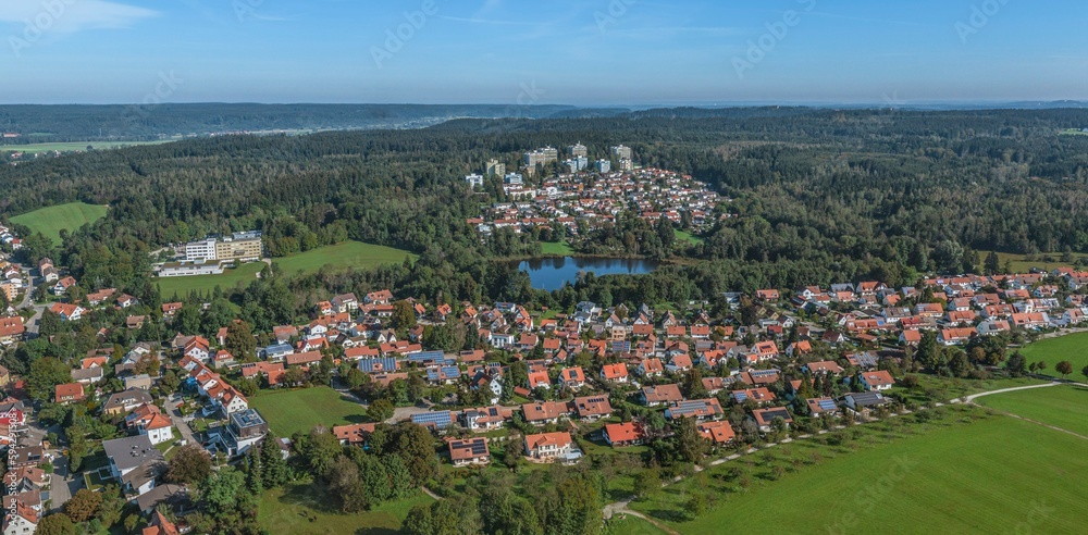 Leutkirch im Luftbild, Blick von der Wilhelmshöhe zum Repsweiher