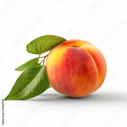 peach isolated white background