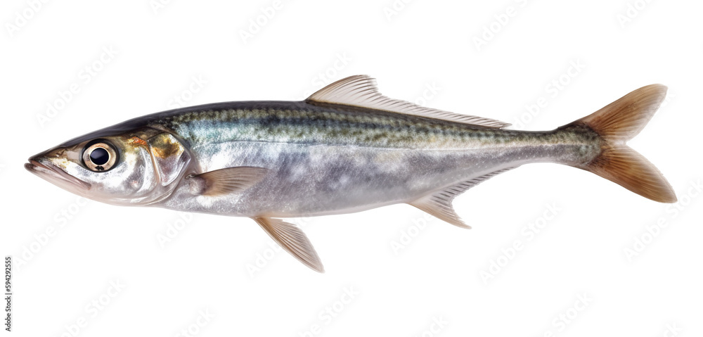 Anchovy fish in transparent background. Generative AI. Anchovy fish in transparent background. Generative AI.