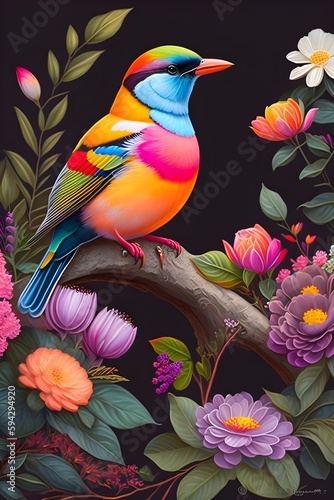 bird on a flower © Social Material