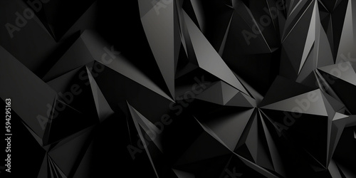 Abstract black fractures background