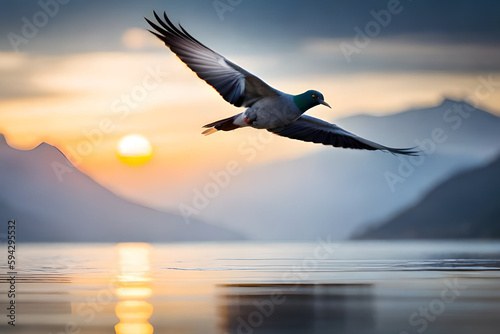seagull flying over the sea © Md Imranul Rahman