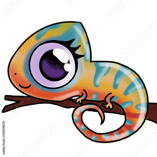 A beautiful Indian chameleon vector
