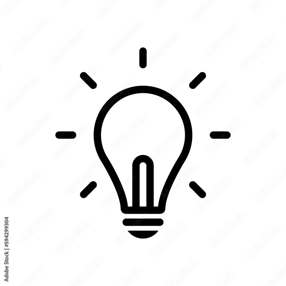 Bulb, lamp icon vector in line style Bulb, lamp icon vector in line style