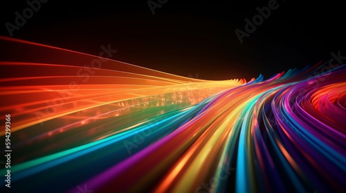 Laser Beam line abstract background. Generative ai