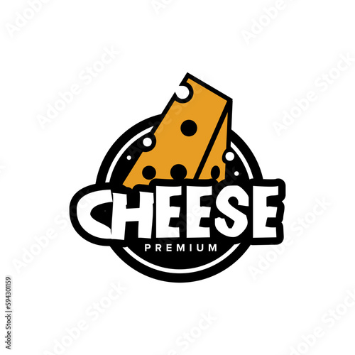 Cheese food product dairy milk logo design