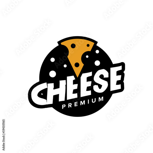 Cheese food product dairy milk logo design