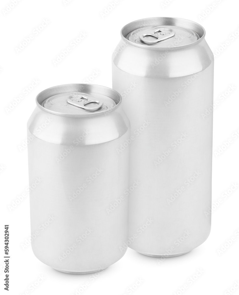 Two aluminum can isolated on transparent background Two aluminum can isolated on transparent background