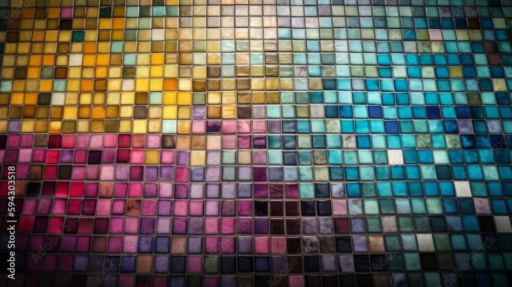 Vibrant background made up of various sized squares in different colors. Generative AI Vibrant background made up of various sized squares in different colors. Generative AI