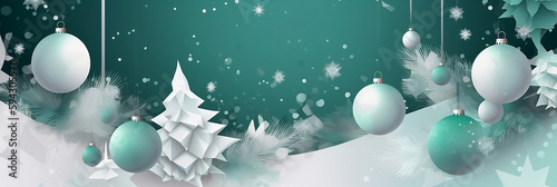 Christmas banner with copy space, Xmas background horizontal Christmas poster, greeting cards headers. generated by AI.