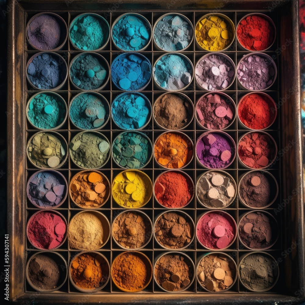 Powder palette pattern background - generative ai Powder palette pattern background - generative ai