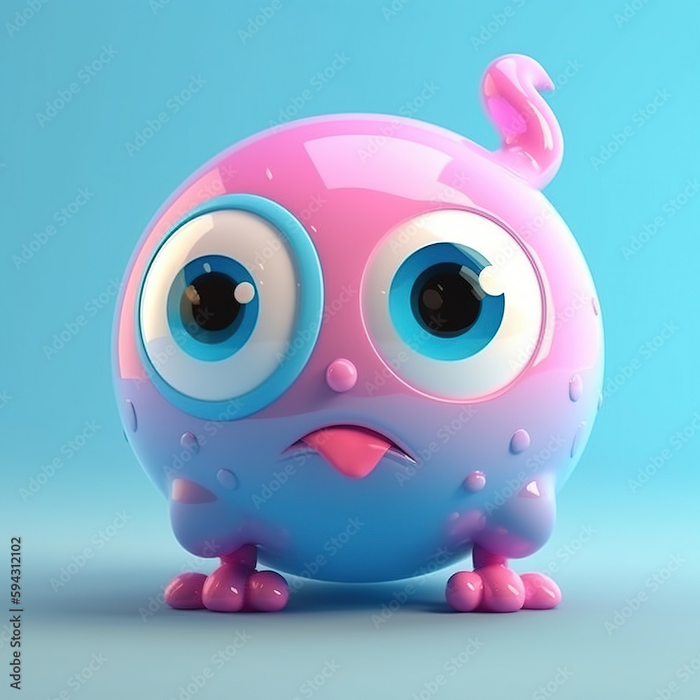 Monster 3d creatures character. Generative AI. Monster 3d creatures character. Generative AI.