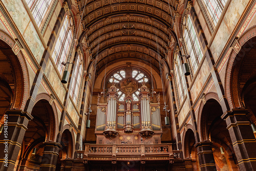 The Saint Nicholas Basilica is the primary roman catholic church in Amsterdam downtown.