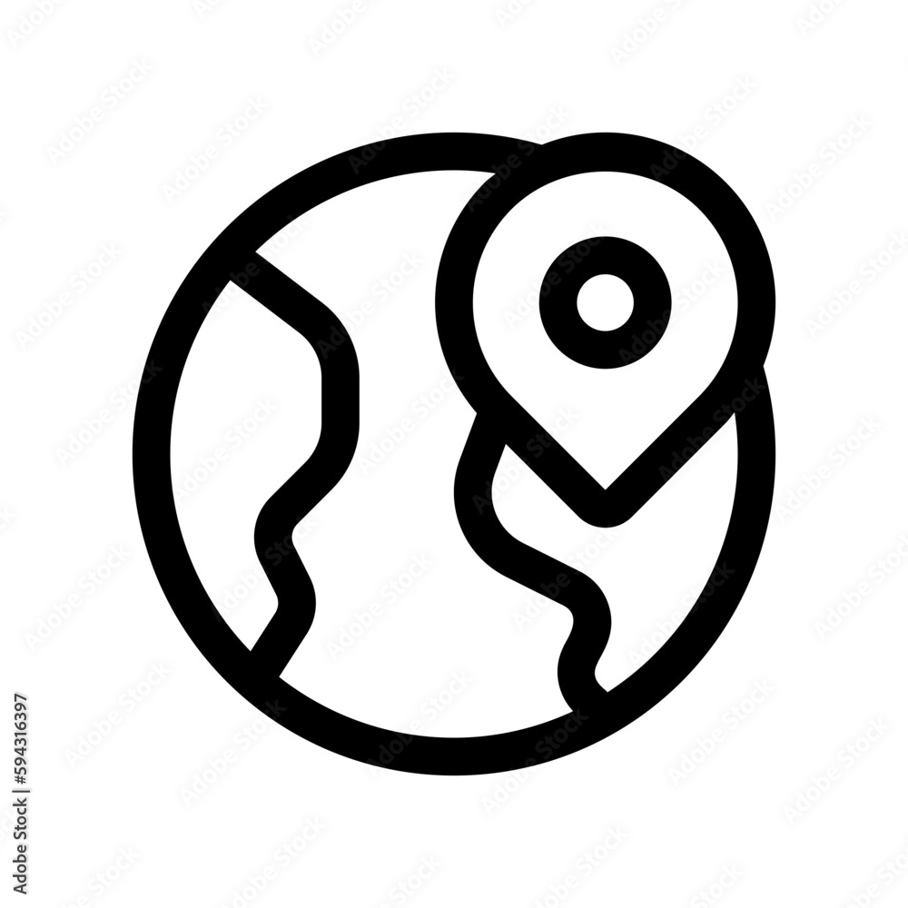 Editable globe, location, satellite map vector icon. Map, location, navigation. Part of a big icon set family. Perfect for web and app interfaces, presentations, infographics, etc Editable globe, location, satellite map vector icon. Map, location, navigation. Part of a big icon set family. Perfect for web and app interfaces, presentations, infographics, etc