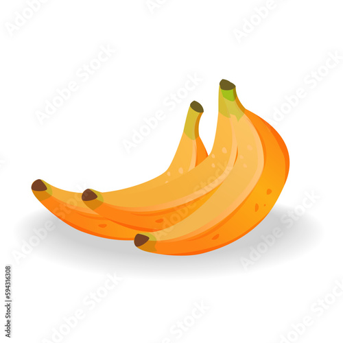 Cartoon bananas isolated on a white background.