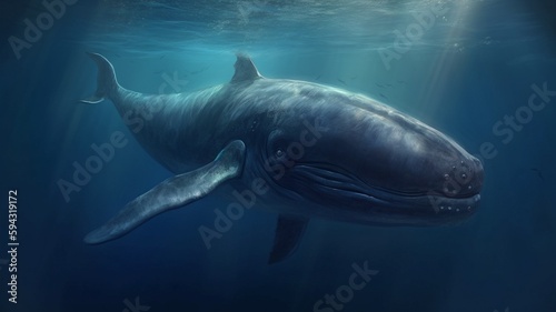 Swimming in Ai Generative is a stunning whale.