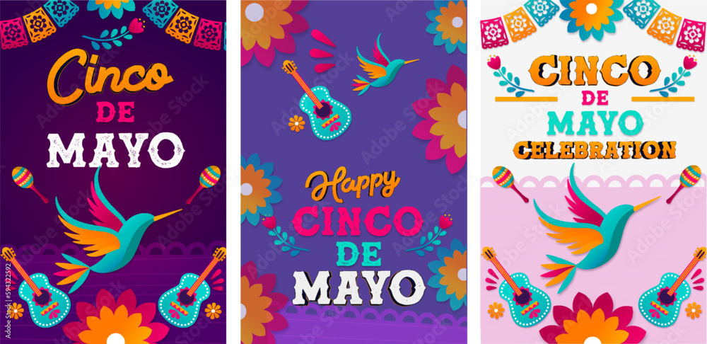 Cinco de mayo. Music festival. Set of watercolor vector illustrations. Invitation card design. Vector art. Cinco de mayo. Music festival. Set of watercolor vector illustrations. Invitation card design. Vector art.