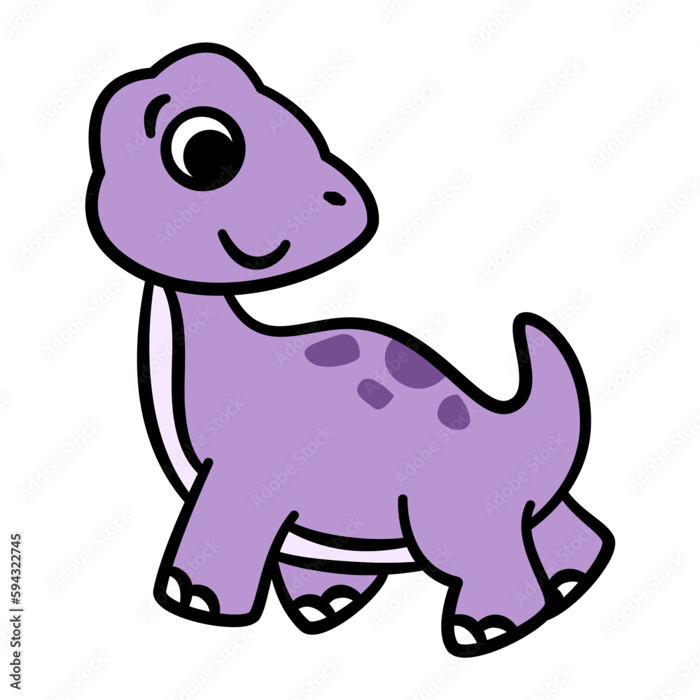 Fototapeta premium Cute Dinosaur Illustration 30