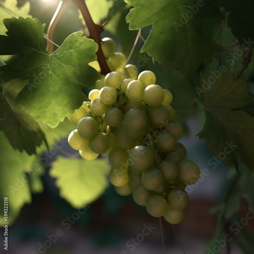 Wallpaper Mural grapes on a branch with green leaves in the garden Torontodigital.ca
