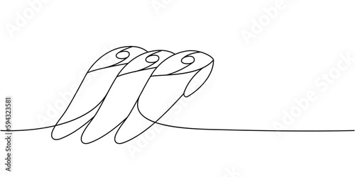Chicken wing tip one line continuous drawing. Fresh chicken meat continuous one line illustration. Vector minimalist linear illustration